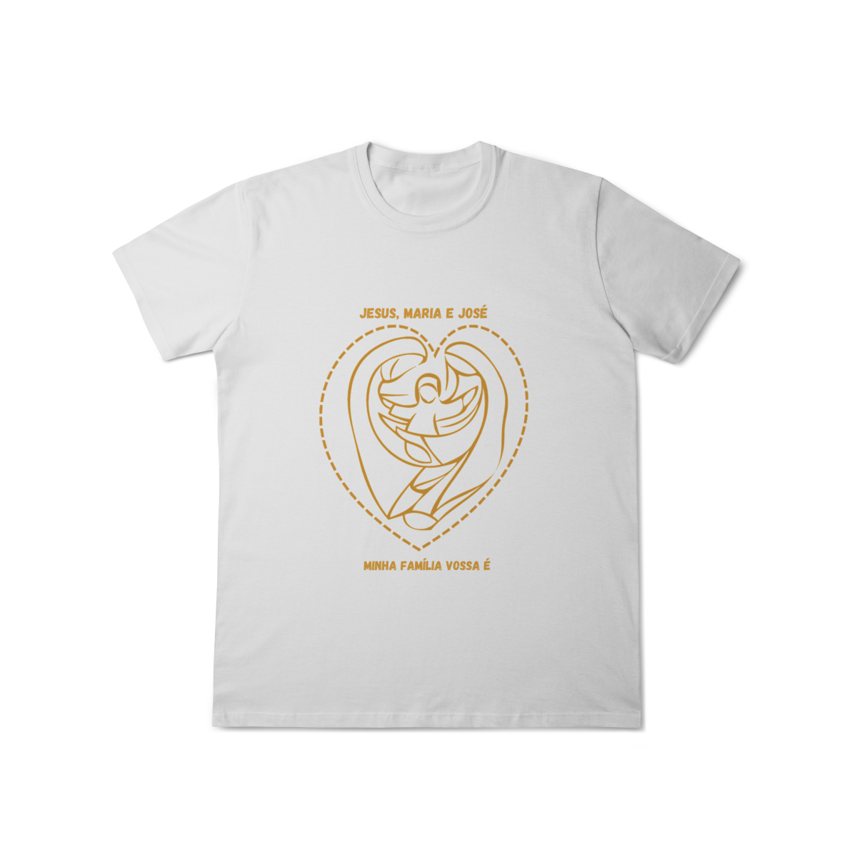  Camiseta Unissex T-Shirt Classic - Jesus, Maria e José  - Minha Família