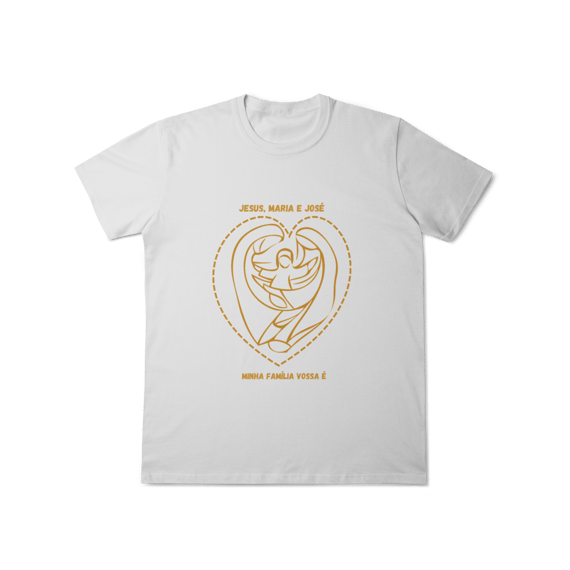  Camiseta Unissex T-Shirt Classic - Jesus, Maria e José  - Minha Família