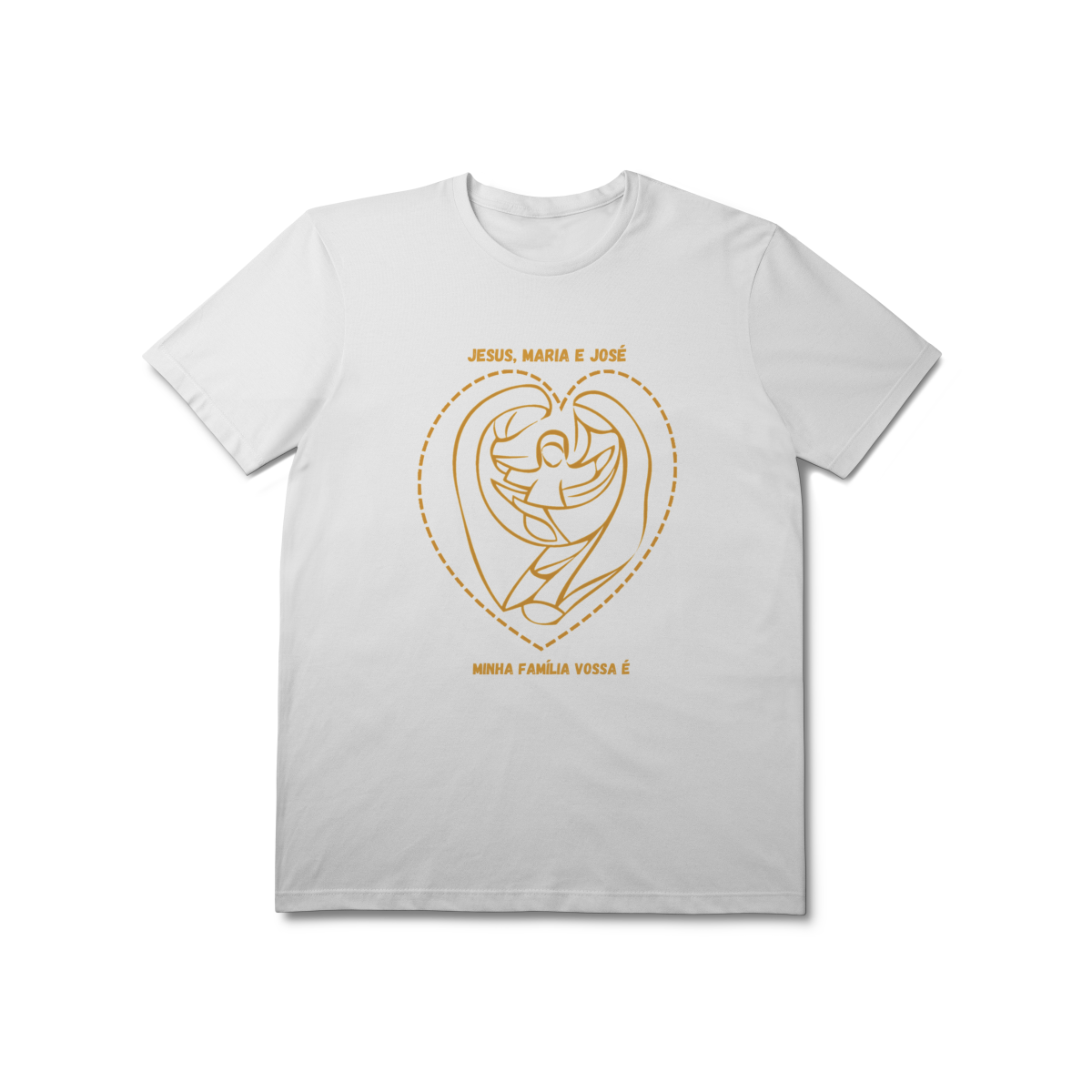 Camiseta Unissex T-Shirt Prime - Jesus, Maria e José - Minha Família