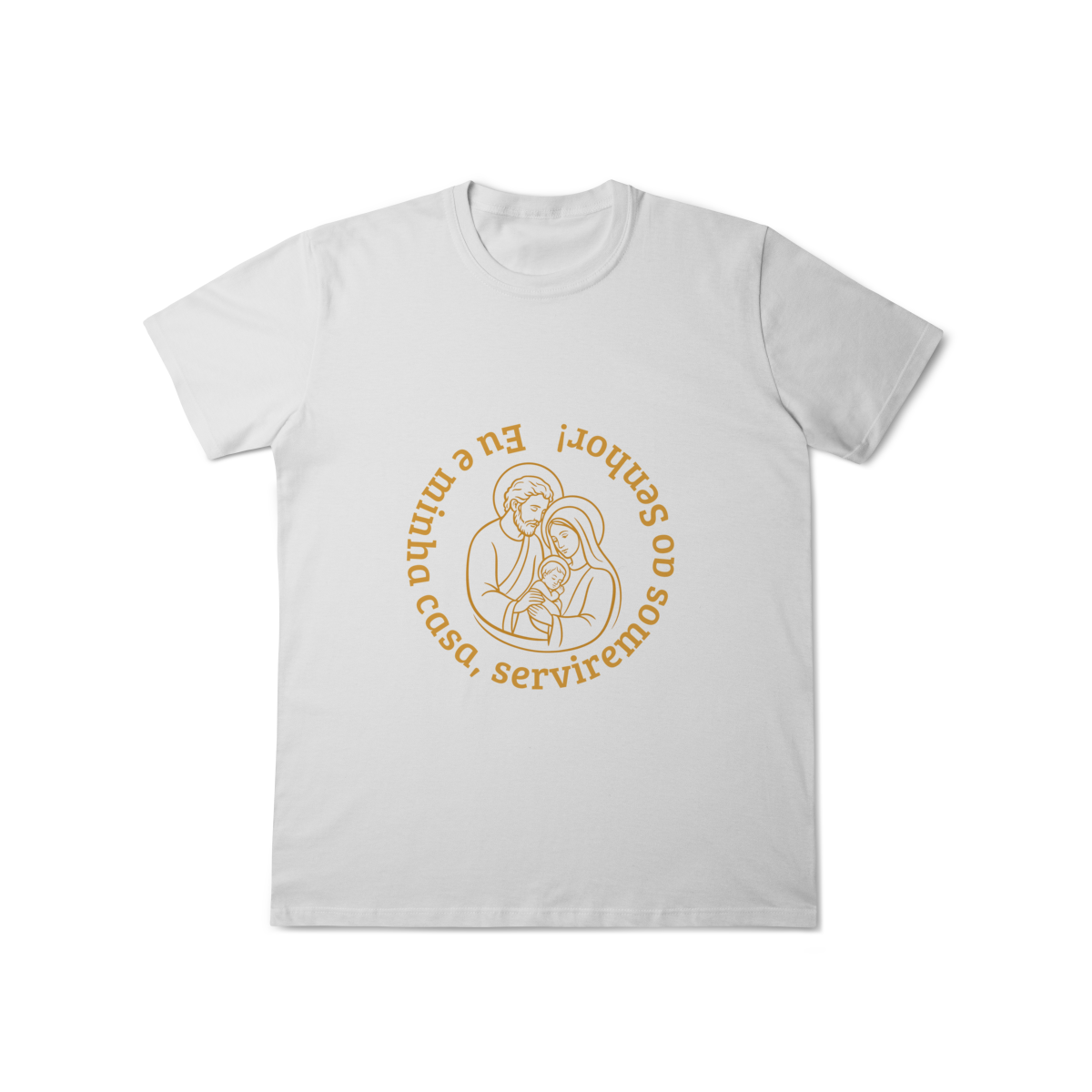  Camiseta Unissex T-Shirt Classic - Eu e Minha Casa Serviremos ao Senhor