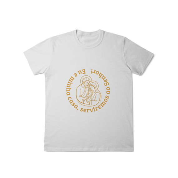  Camiseta Unissex T-Shirt Classic - Eu e Minha Casa Serviremos ao Senhor