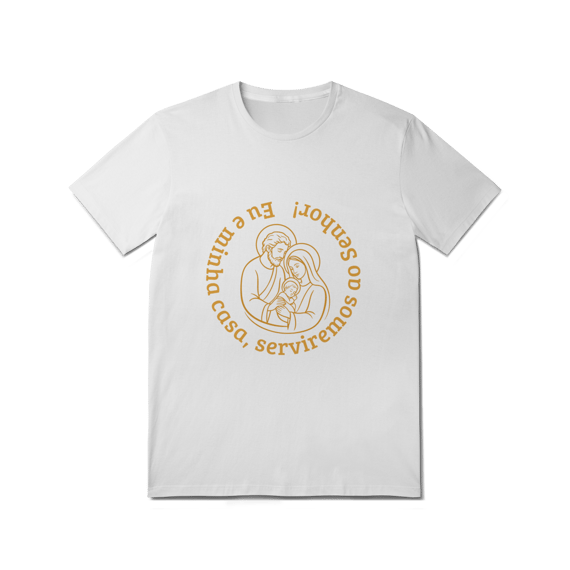  Camiseta Unissex T-Shirt Quality - Eu e Minha Casa Serviremos ao Senhor