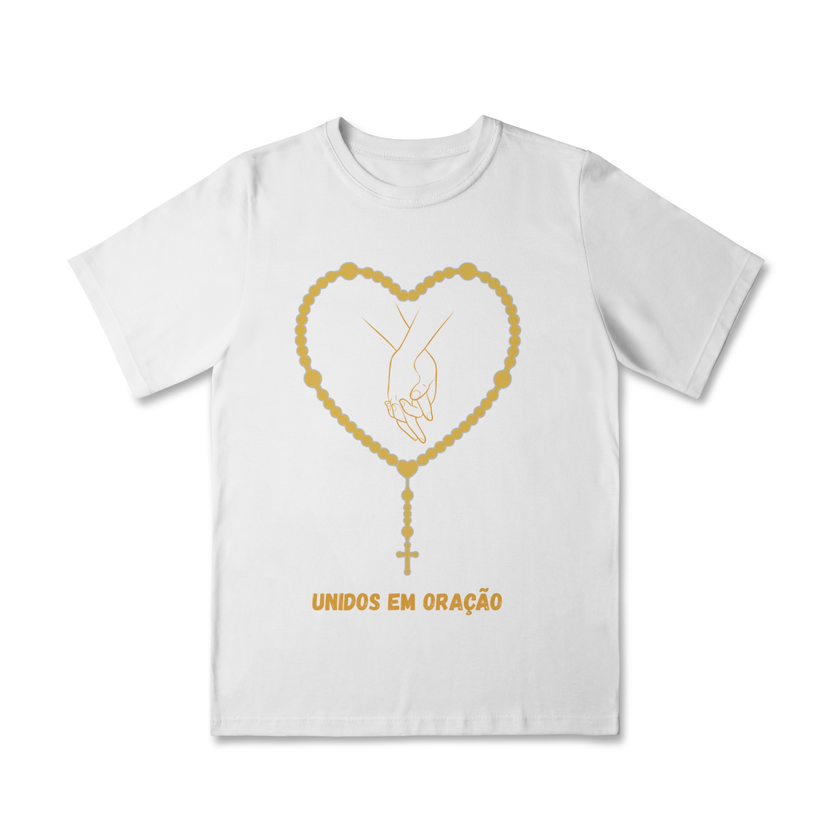 Camiseta Classic Infantil - Unidos em oração - Terço