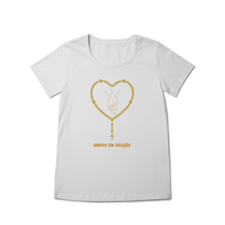 Nome do produto  Camiseta Feminina Baby Long Prime - Unidos em oração - Terço