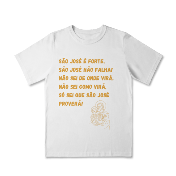 Camiseta Classic Infantil - São José é forte - Jaculatória