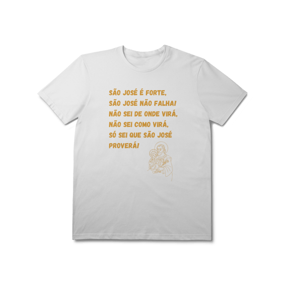  Camiseta Unissex T-Shirt Prime - São José é forte - Jaculatória