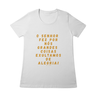  Camiseta Feminina Baby Long Quality - Salmo 126