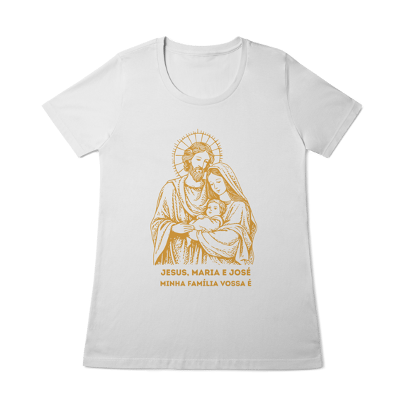 Camiseta Feminina Baby Long Quality - Sagrada Família