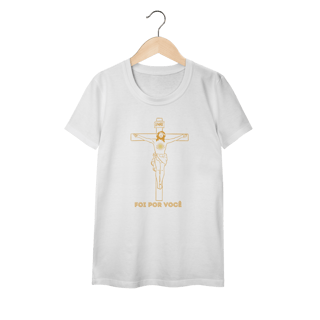 Nome do produto Camiseta Feminina Baby Long Classic - Foi por Você - Cruz