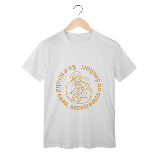 Nome do produto  Camiseta Unissex T-Shirt Classic - Eu e Minha Casa Serviremos ao Senhor