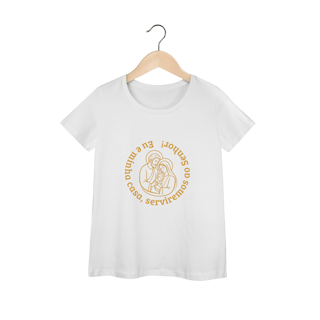 Nome do produto  Camiseta Feminina Baby Long Prime - Eu e Minha Casa Serviremos ao Senhor