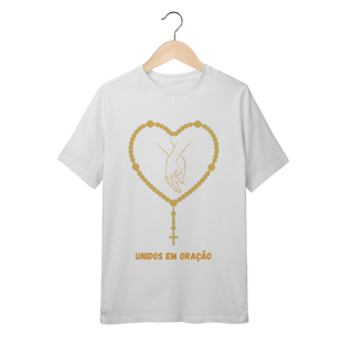 Nome do produto Camiseta Quality Infantil (10 a 14) - Unidos em oração - Terço