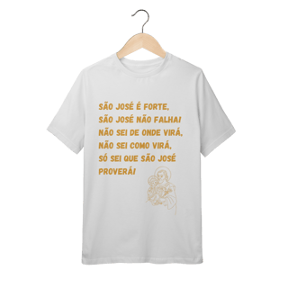 Nome do produto Camiseta Quality Infantil (10 a 14) - São José é forte - Jaculatória