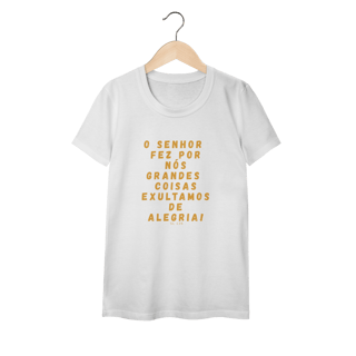 Nome do produto Camiseta Feminina Baby Long Classic - Salmo 126
