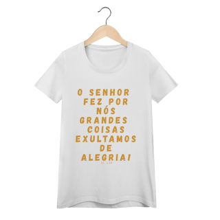 Nome do produto  Camiseta Feminina Baby Long Quality - Salmo 126