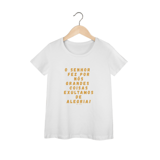 Nome do produto Camiseta Feminina Baby Long Prime - Salmo 126
