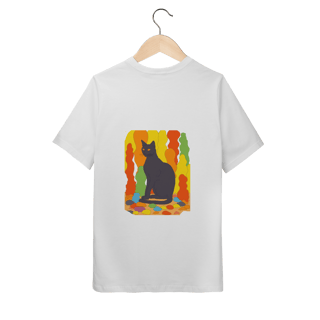 Nome do produto Camiseta infantil Gato unissex