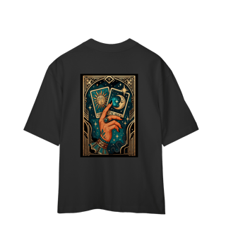 Nome do produto Camiseta Oversized - Levantei e fiz minha própria sorte.