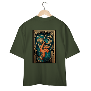 Nome do produto Camiseta Oversized - Levantei e fiz minha própria sorte.
