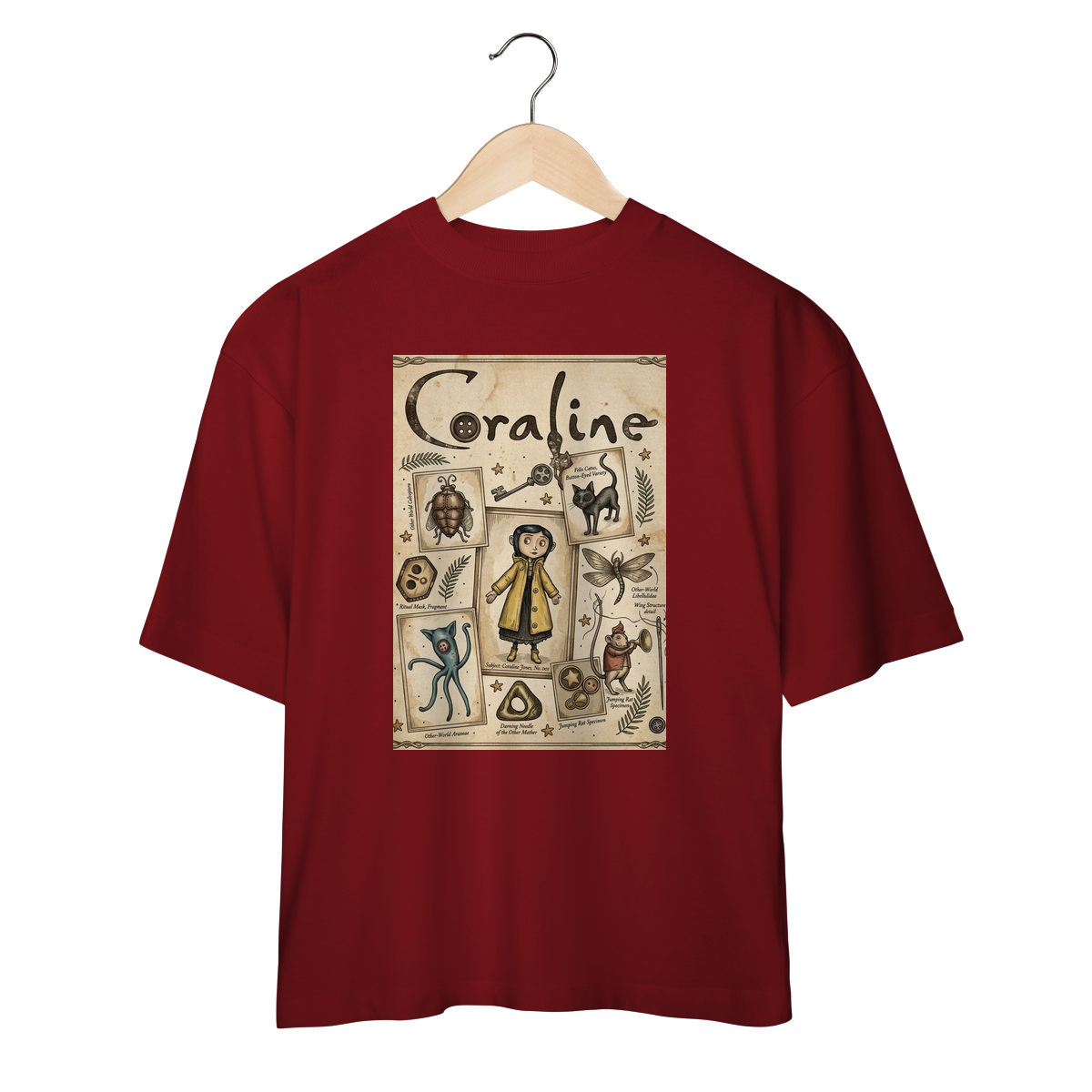 Nome do produto: Camiseta Oversized Coraline 