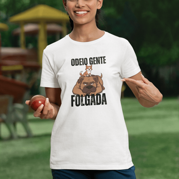 Camiseta Odeio gente Folgada