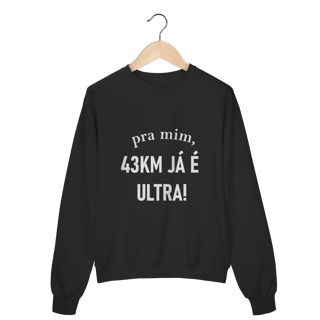 Nome do produto Moletom Fechado 43km já é ultra!