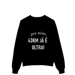 Nome do produto Moletom Fechado 43km já é ultra!