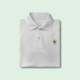 Polo Masculina Pássaro Verde