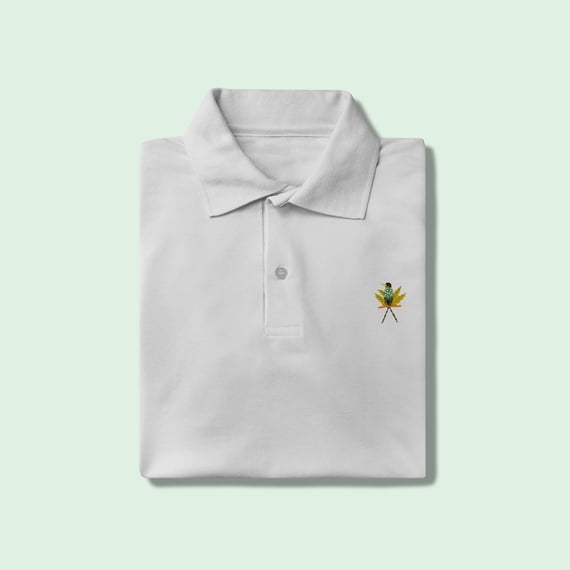 Polo Masculina Pássaro Verde