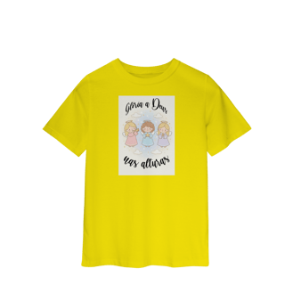 Nome do produto Camiseta Quality Infantil Glória a Deus nas Alturas – Anjinhos (2 a 8 anos)