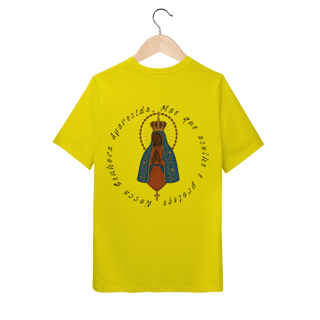 Nome do produto Quality Infantil (10 a 14) – Nossa Senhora Aparecida (Frente emblema + Verso estampado)