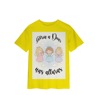 Nome do produto Camiseta Classic Infantil Glória a Deus nas Alturas – Anjinhos