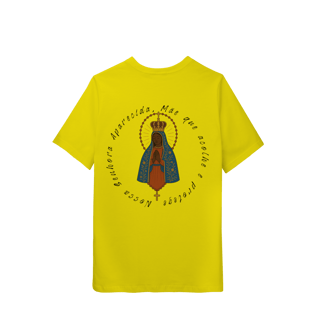 Nome do produto Quality Infantil (10 a 14) – Nossa Senhora Aparecida (Frente emblema + Verso estampado)