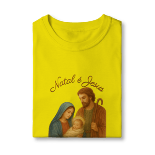 Nome do produto Camiseta Quality Infantil Natal é Jesus – Sagrada Família (2 a 8 anos)