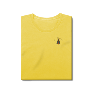 Nome do produto Baby Long Estonada – Nossa Senhora Aparecida (Emblema na Frente + Estampa Grande nas Costas)