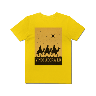 Nome do produto T-Shirt Estonada Vinde Adorá-Lo – Reis Magos