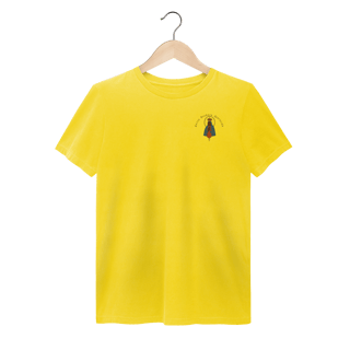 Nome do produto T-Shirt Estonada – Nossa Senhora Aparecida (Emblema na Frente + Estampa Grande nas Costas)