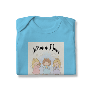Nome do produto Body Infantil Glória a Deus nas Alturas – Anjinhos