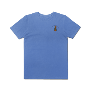 Nome do produto T-Shirt Estonada – Nossa Senhora Aparecida (Emblema na Frente + Estampa Grande nas Costas)