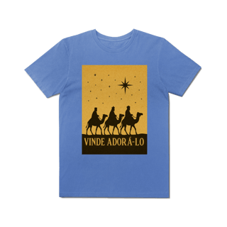 Nome do produto T-Shirt Estonada Vinde Adorá-Lo – Reis Magos