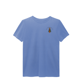 Nome do produto T-Shirt Estonada – Nossa Senhora Aparecida (Emblema na Frente + Estampa Grande nas Costas)