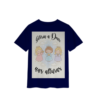 Nome do produto Camiseta Classic Infantil Glória a Deus nas Alturas – Anjinhos