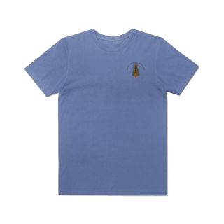 Nome do produto T-Shirt Estonada – Nossa Senhora Aparecida (Emblema na Frente + Estampa Grande nas Costas)