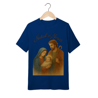 Nome do produto Camiseta Quality (10 a 14) Natal é Jesus – Sagrada Família