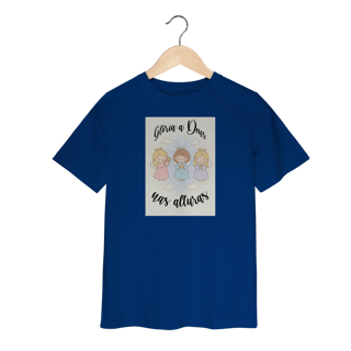 Nome do produto Camiseta Quality Infantil Glória a Deus nas Alturas – Anjinhos (2 a 8 anos)