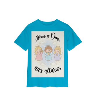 Nome do produto Camiseta Classic Infantil Glória a Deus nas Alturas – Anjinhos