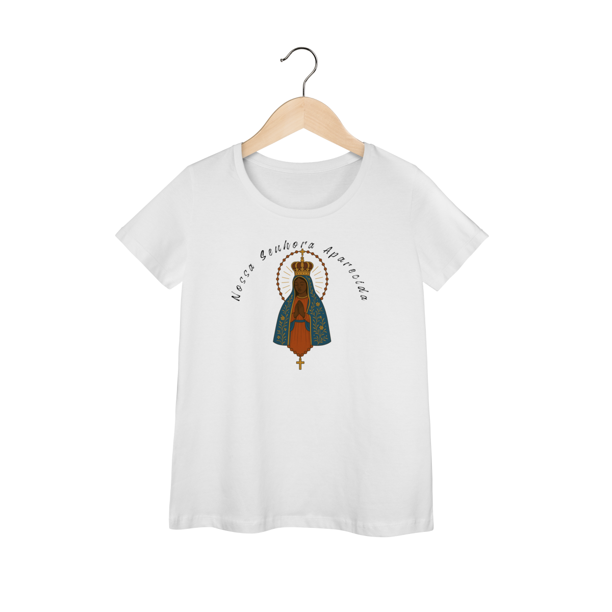 Nome do produto: Baby Long Prime – Nossa Senhora Aparecida (Estampa Grande Frente e Costas)