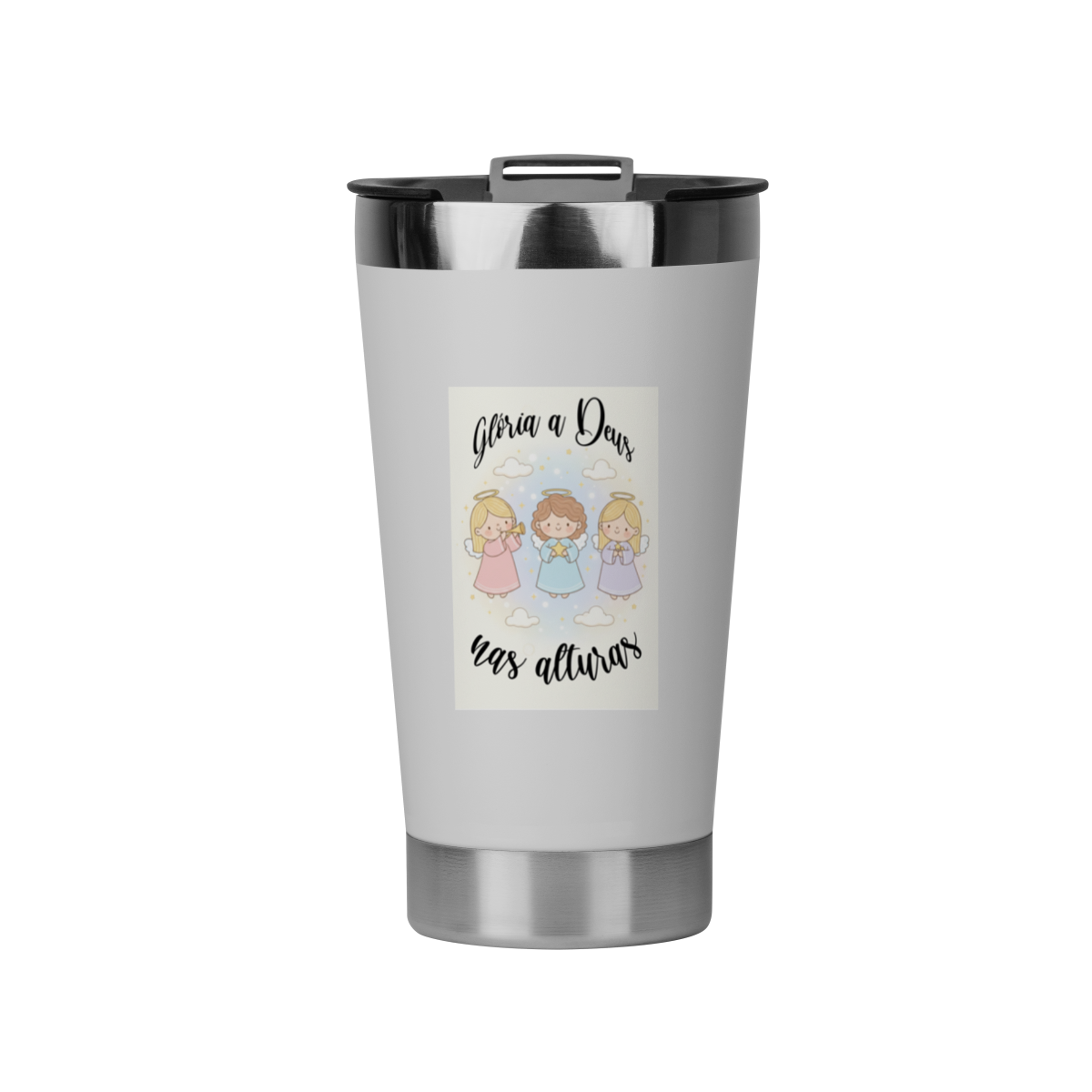 Nome do produto: Copo Térmico Glória a Deus nas Alturas – Anjinhos