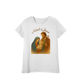 Nome do produto Baby Long Pima Natal é Jesus – Sagrada Família