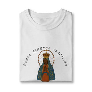 Nome do produto Camiseta Quality Infantil (2 a 8) – Nossa Senhora Aparecida (Frente e Verso)